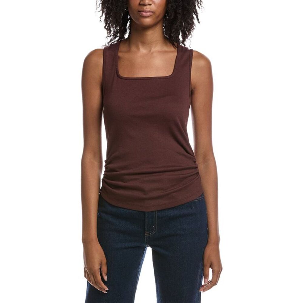 Michael Stars Womens  Maccoy Square Neck Tank Top, Brown